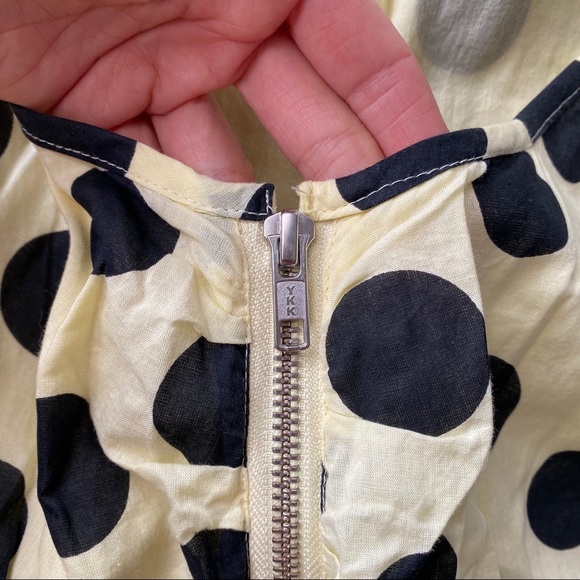 ⚫️ ONLY BLACK YELLO POLKA DOT MINI DRESS! - Picture 7 of 8